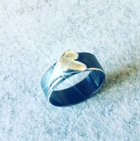 Ring, oxyder sølv
